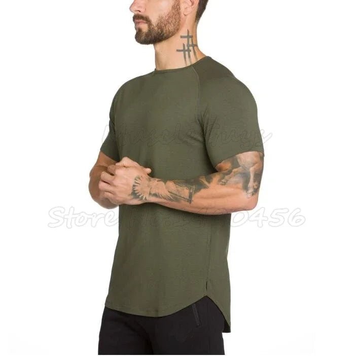Fitness shirt muscle tees round neck - GoSobiShop Boutique