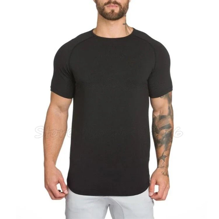 Fitness shirt muscle tees round neck - GoSobiShop Boutique