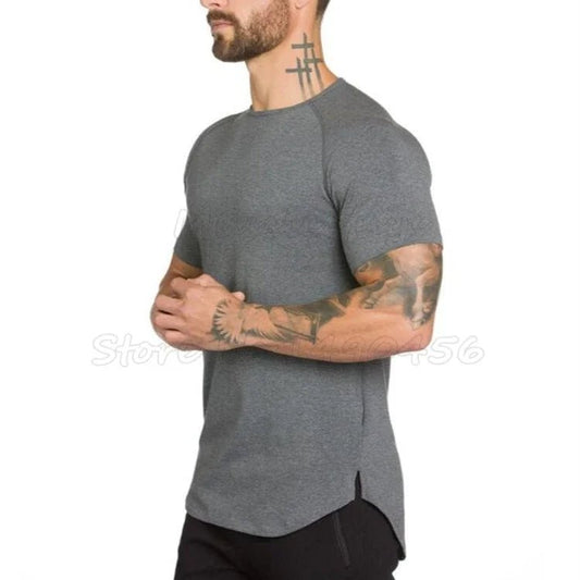 Fitness shirt muscle tees round neck - GoSobiShop Boutique