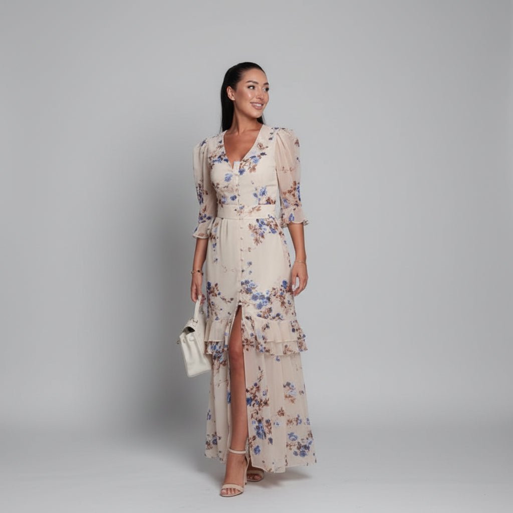 Floral Maxi Dress – Elegant Sleeveless Long Summer Dress for Women - GoSobiShop Boutique
