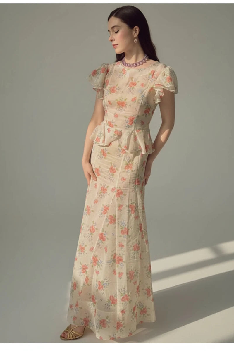 Floral Maxi Dress – Elegant Sleeveless Long Summer Dress for Women - GoSobiShop Boutique