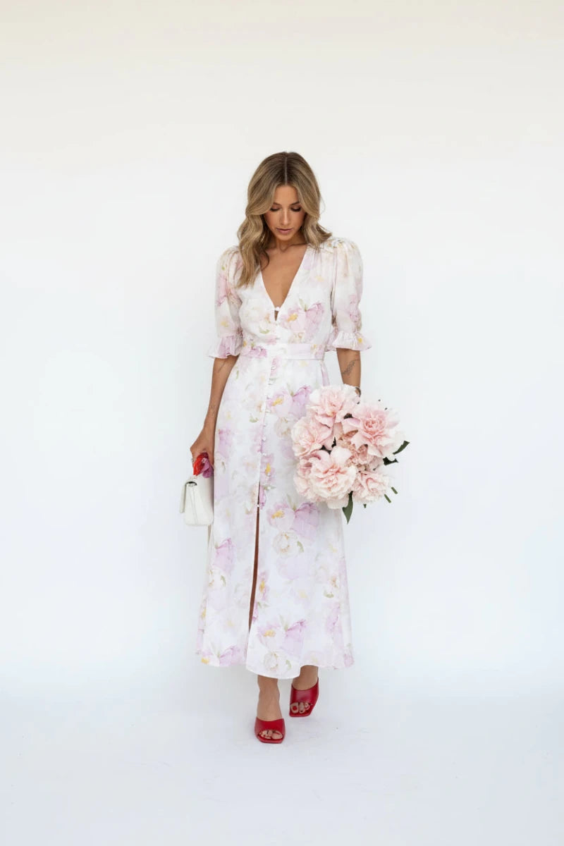 Floral Maxi Dress – Elegant Sleeveless Long Summer Dress for Women - GoSobiShop Boutique