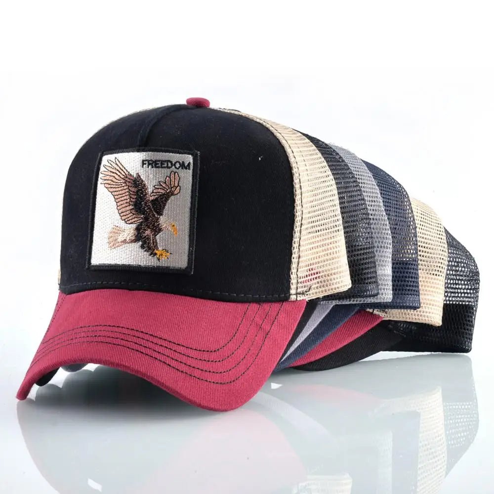 Freedom eagle trucker hat farmer hat baseball snapback mesh baseball cap freedom eagle patch - GoSobiShop Boutique