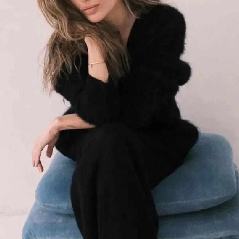 Fuzzy Cashmere loose cardigan. - GoSobiShop Boutique