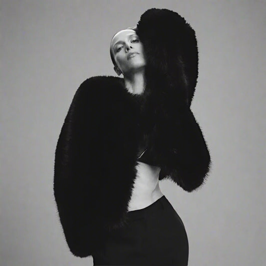 GAL cropped faux fur coat fall jacket fall tops - GoSobiShop Boutique