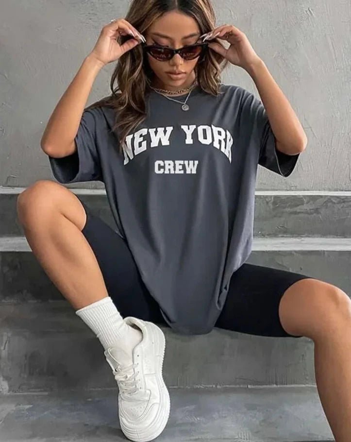 Girls cute oversized washed NY tees - GoSobiShop Boutique