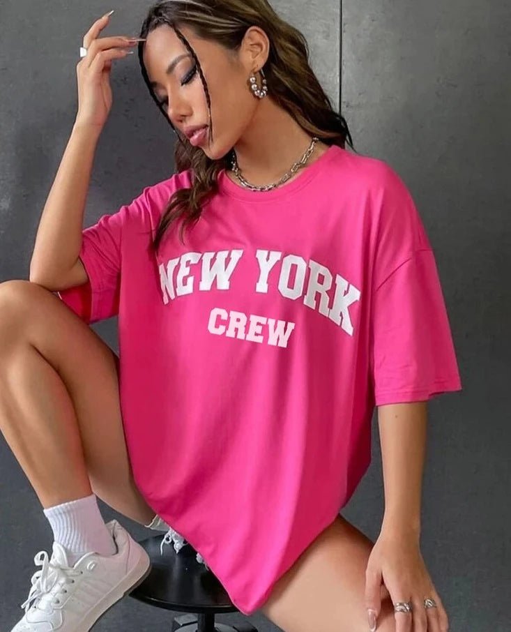 Girls cute oversized washed NY tees - GoSobiShop Boutique