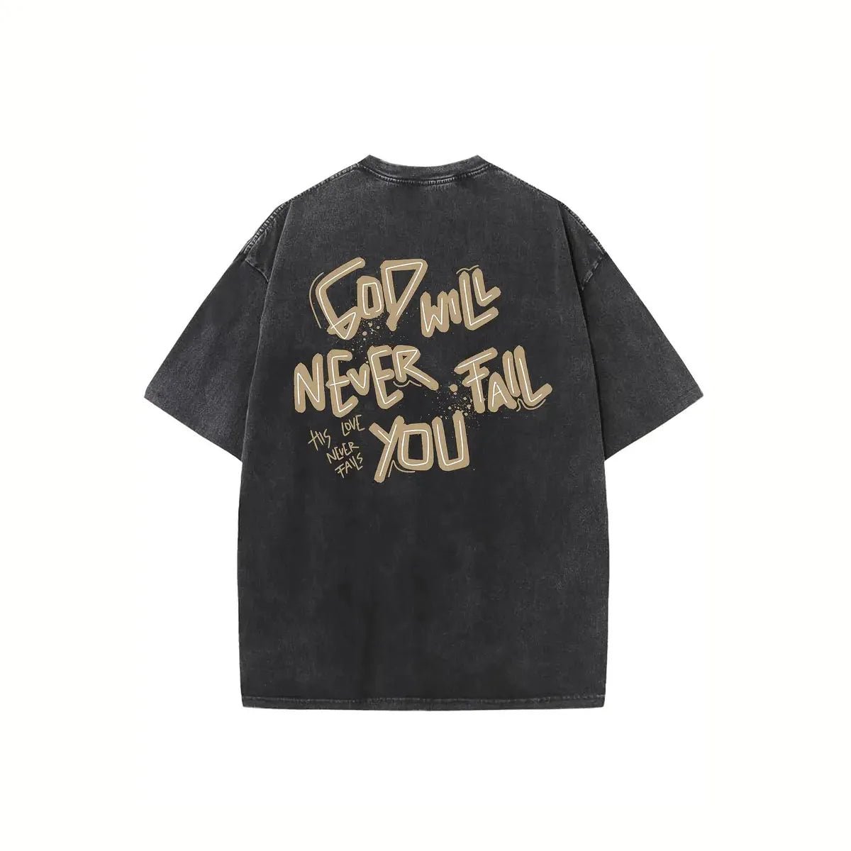 God Will Never Fail You oversized washed graphic tees - GoSobiShop Boutique