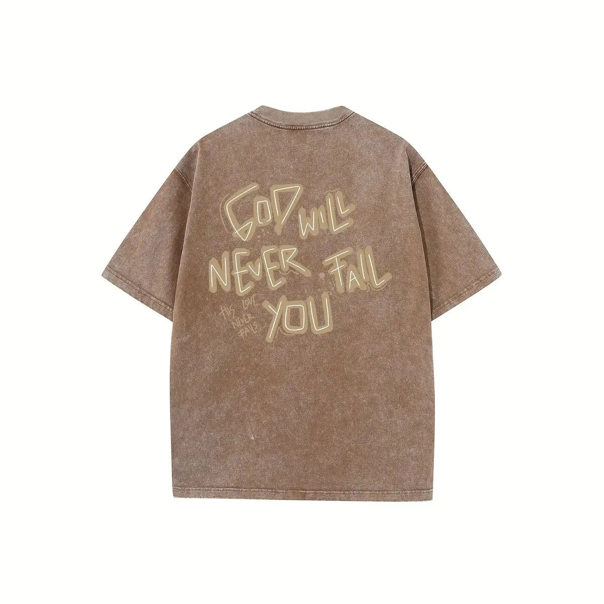 God Will Never Fail You oversized washed graphic tees - GoSobiShop Boutique