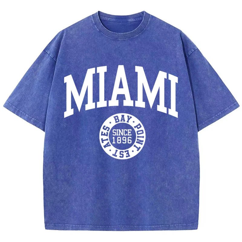 Graphic washed Miami tees - GoSobiShop Boutique