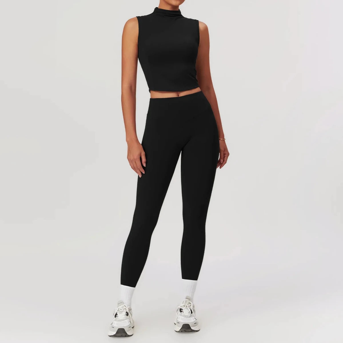 GSB Fitness set: Yoga 2 piece set tennis skirt sleeveless top leggings set. - GoSobiShop Boutique