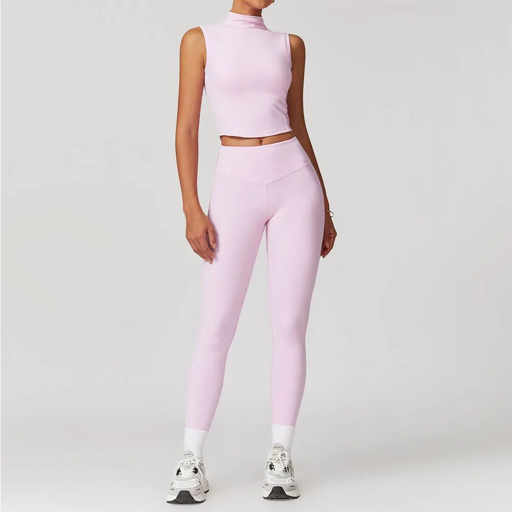 GSB Fitness set: Yoga 2 piece set tennis skirt sleeveless top leggings set. - GoSobiShop Boutique