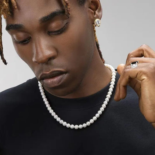 Handmade Pearl Necklace For men - GoSobiShop Boutique