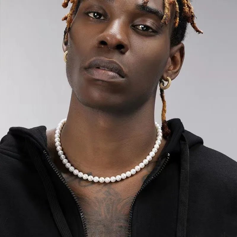 Handmade Pearl Necklace For men - GoSobiShop Boutique