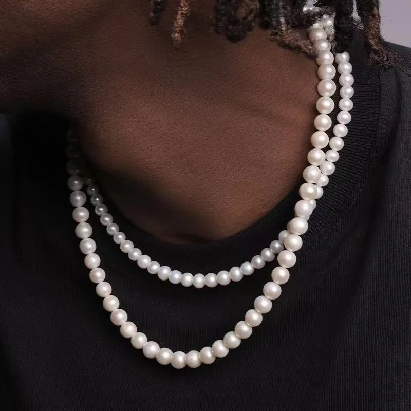 Handmade Pearl Necklace For men - GoSobiShop Boutique