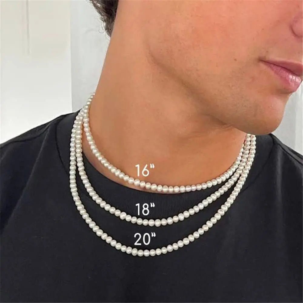 Handmade Pearl Necklace For men - GoSobiShop Boutique