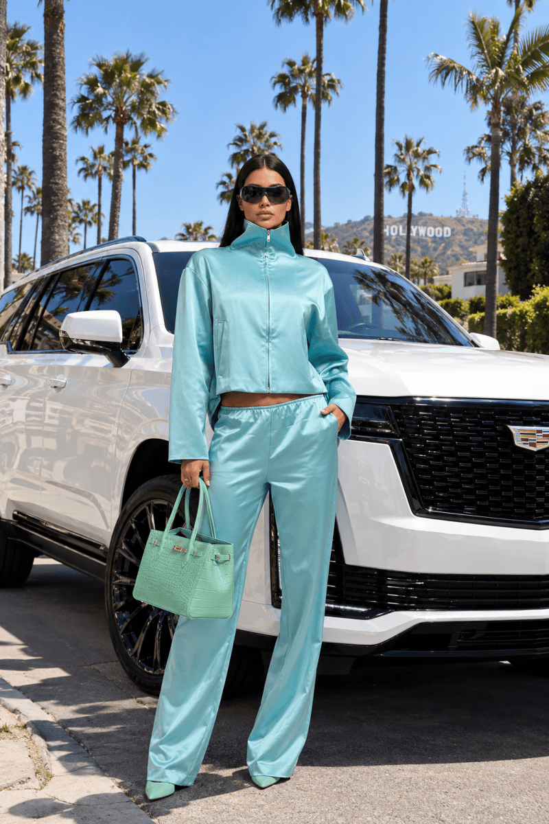 Harper Zip-Up Jacket & Straight-Leg Pants Set - GoSobiShop Boutique