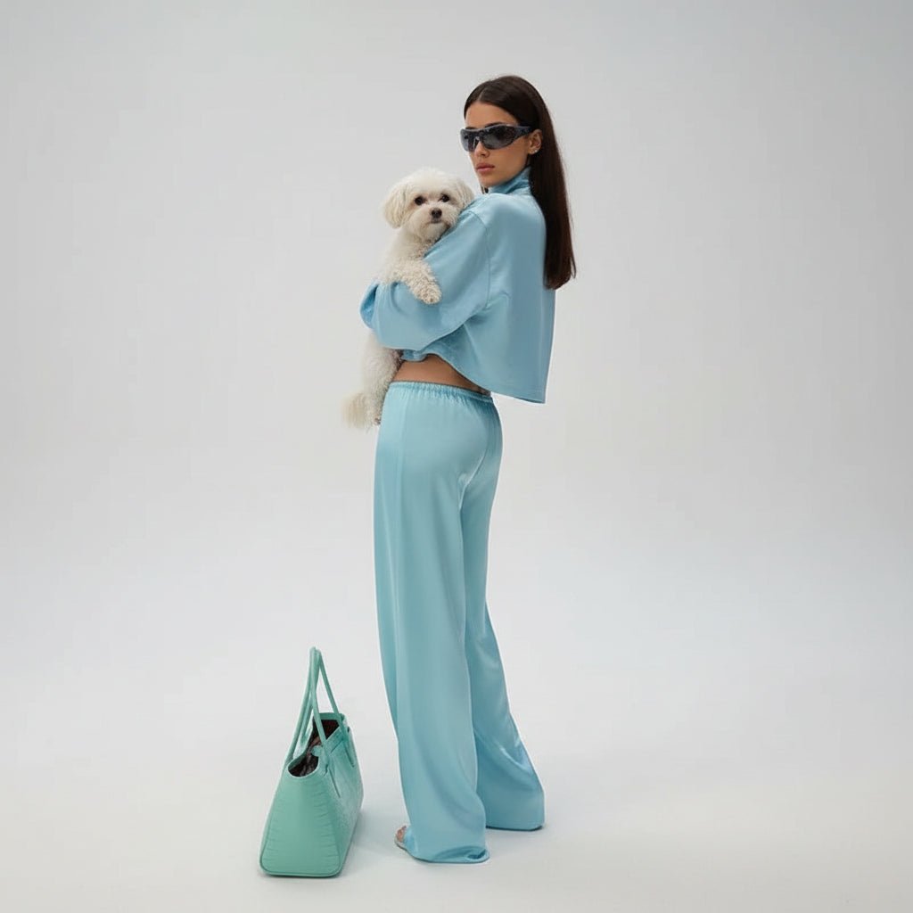 Harper Zip-Up Jacket & Straight-Leg Pants Set - GoSobiShop Boutique