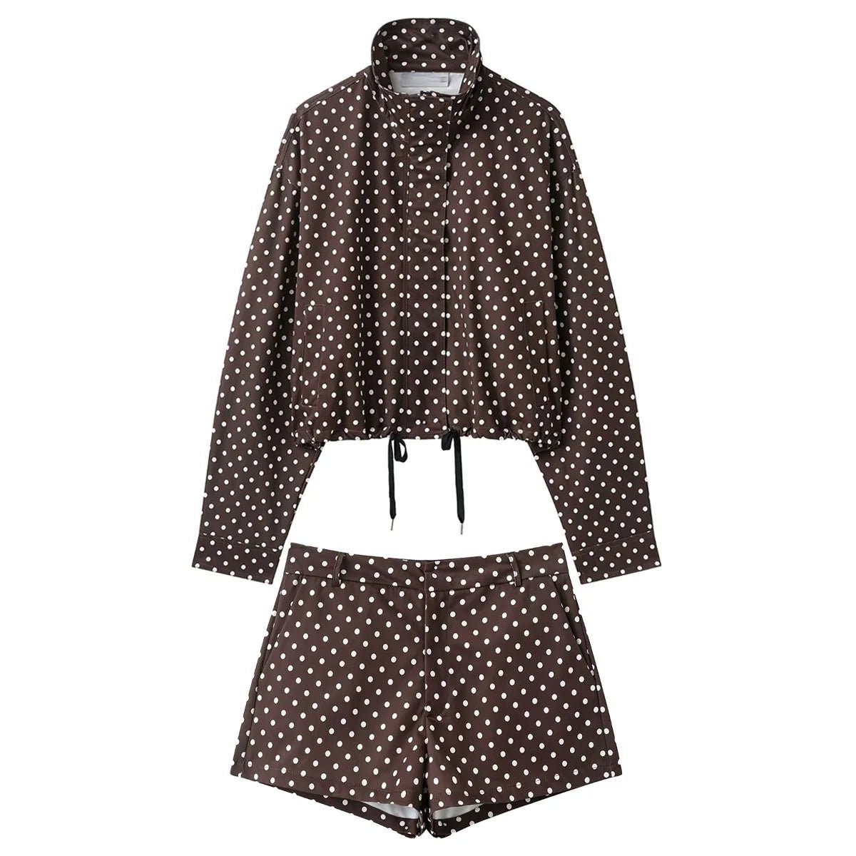 Hera polka dot outfit set jacket and shorts. - GoSobiShop Boutique