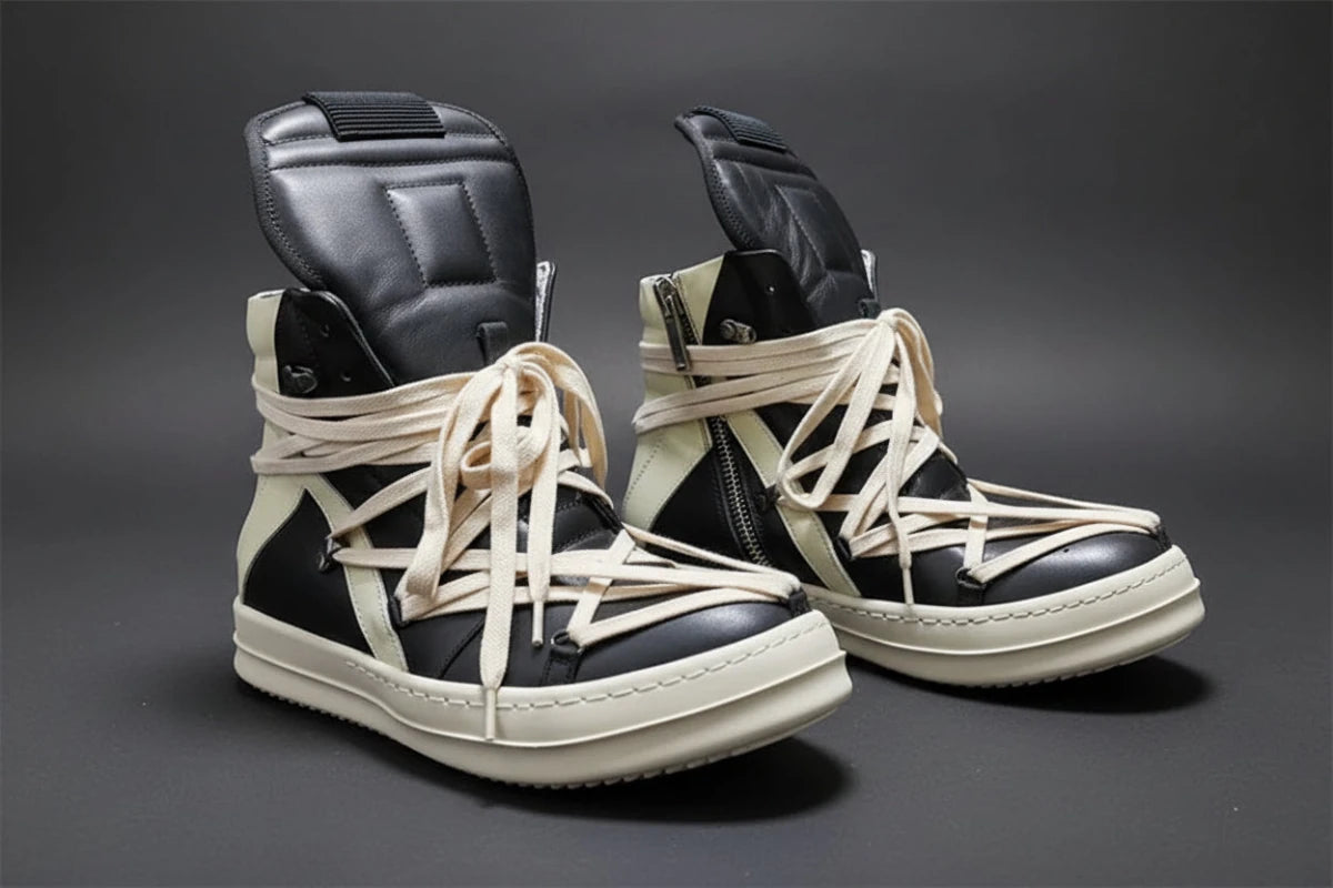 High top mega lace up geobasket. - GoSobiShop Boutique