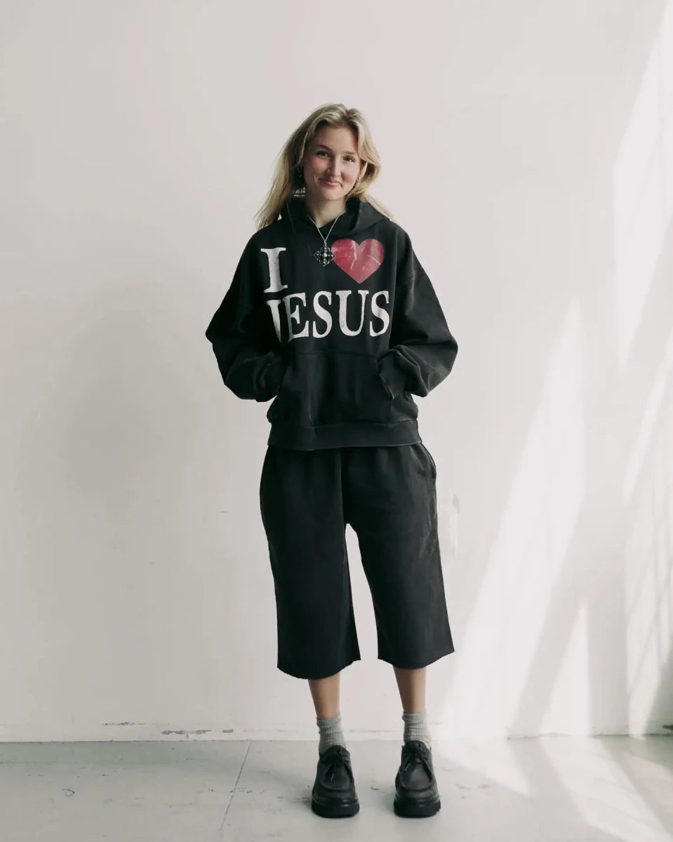 I heart jesus comfy oversized hoodie. - GoSobiShop Boutique