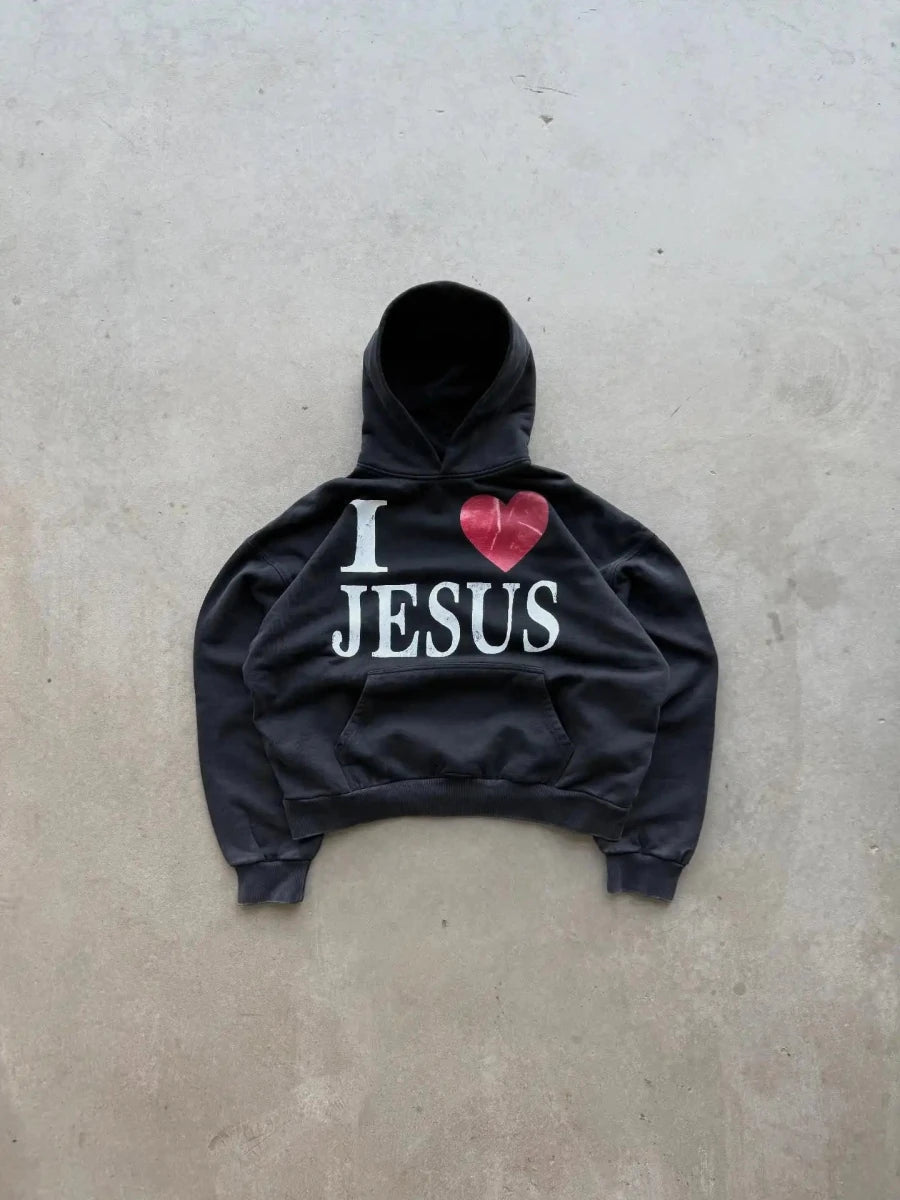 I heart jesus comfy oversized hoodie. - GoSobiShop Boutique