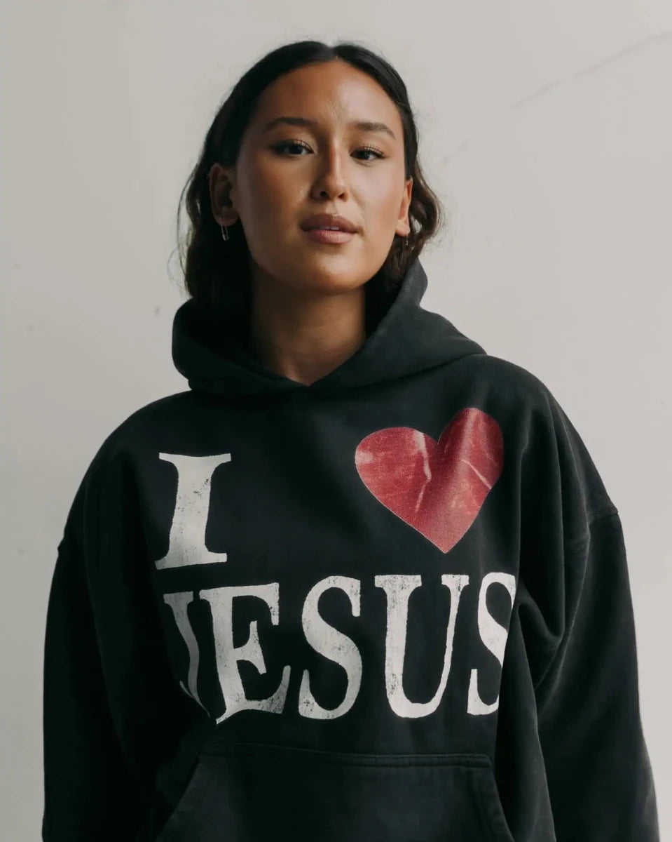 I heart jesus comfy oversized hoodie. - GoSobiShop Boutique