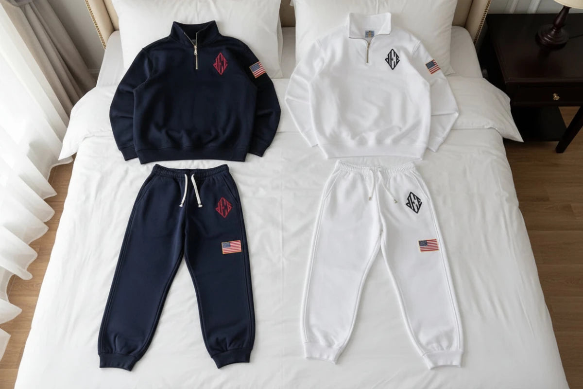 JEE sweater and sweatpants tracksuit set viral jee sweaters USA flag. - GoSobiShop Boutique