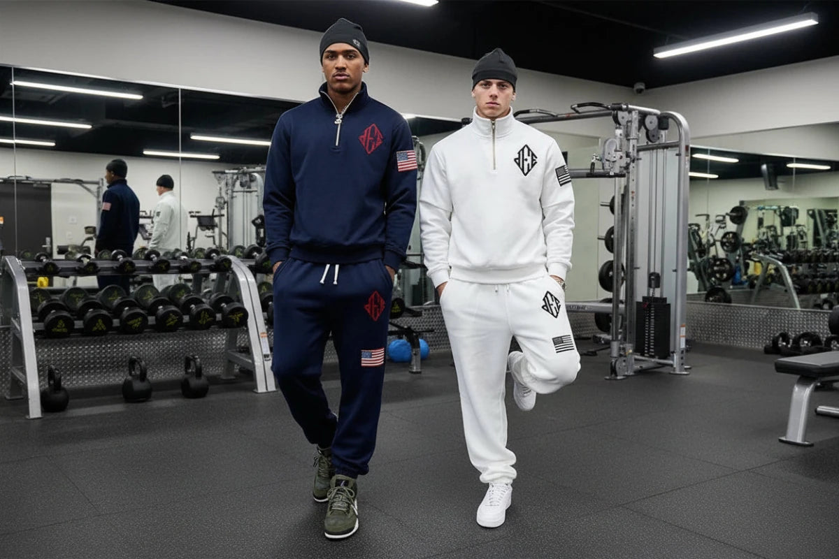JEE sweater and sweatpants tracksuit set viral jee sweaters USA flag. - GoSobiShop Boutique