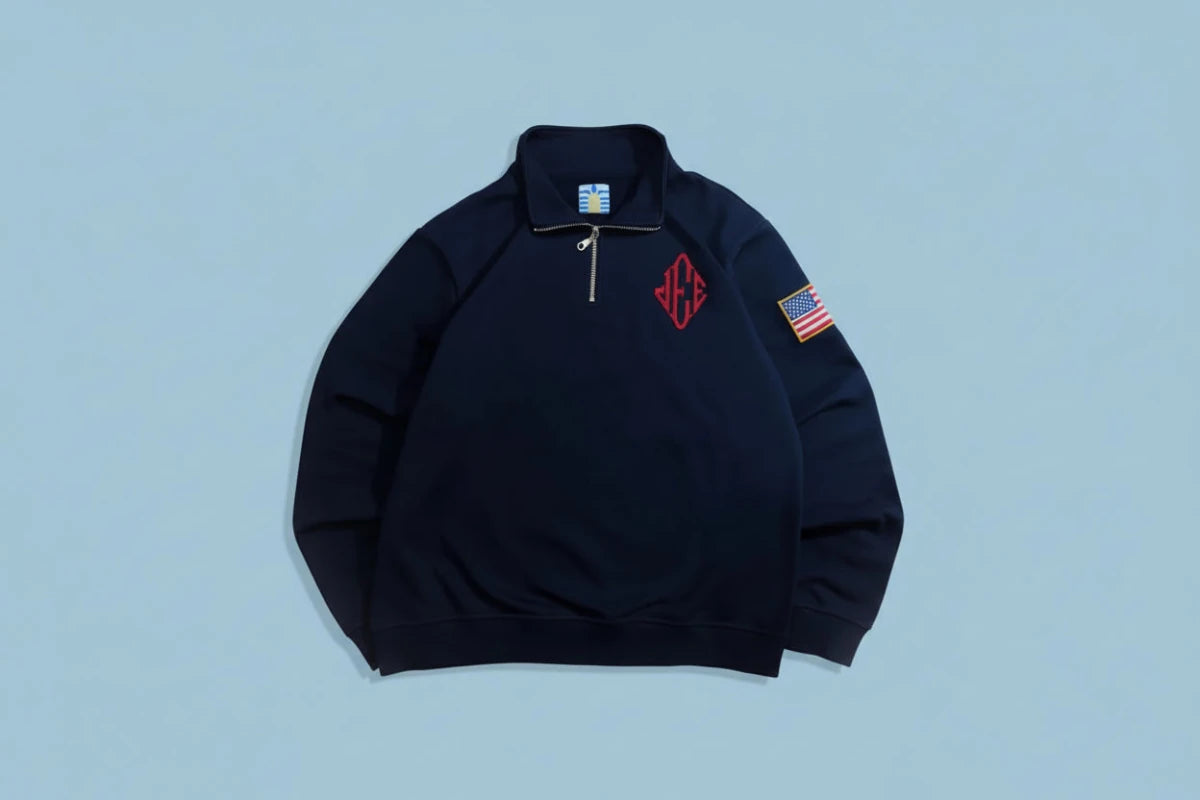 Jeff Epstein Quarter Zip American flag Oversized sweater. - GoSobiShop Boutique