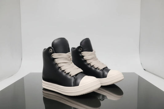 Jumbo lace padded high tops sneakers - GoSobiShop Boutique