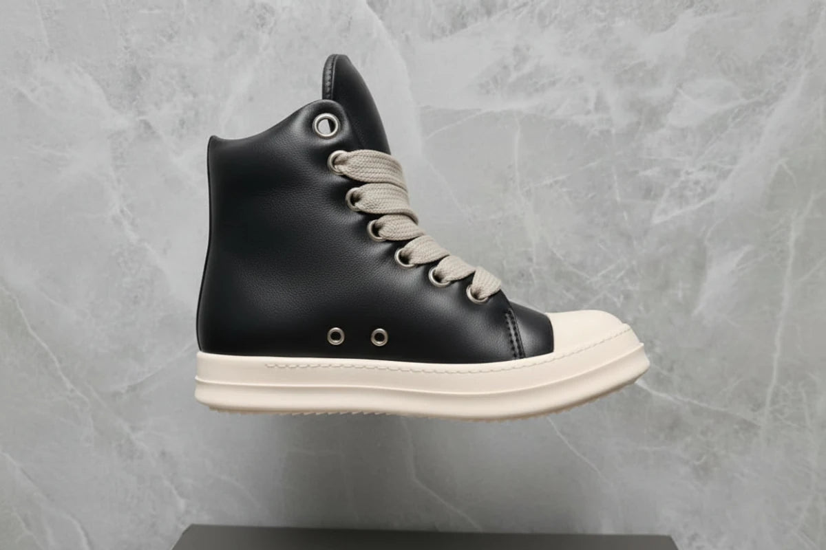 Jumbo lace padded high tops sneakers - GoSobiShop Boutique