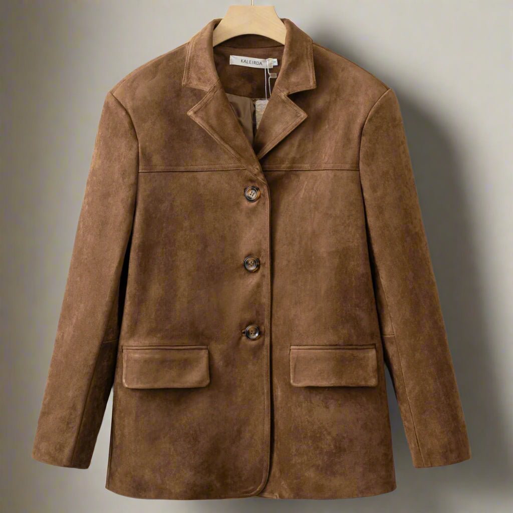 KALER basic suede jacket fall coat - GoSobiShop Boutique