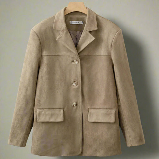 KALER basic suede jacket fall coat - GoSobiShop Boutique