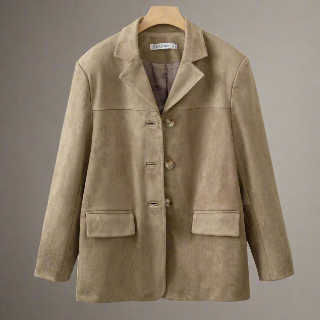 KALER basic suede jacket fall coat - GoSobiShop Boutique