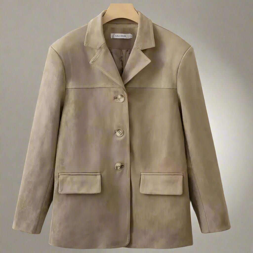 KALER basic suede jacket fall coat - GoSobiShop Boutique