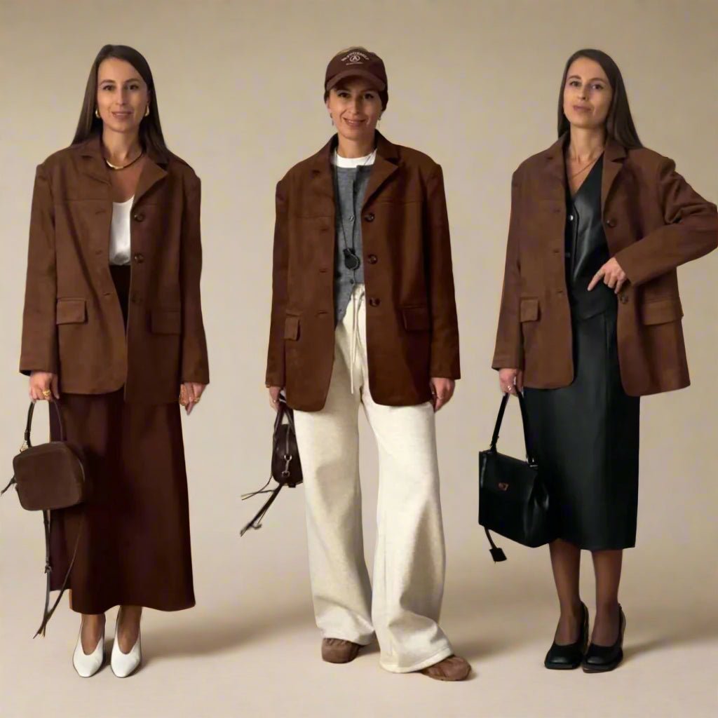 KALER basic suede jacket fall coat - GoSobiShop Boutique
