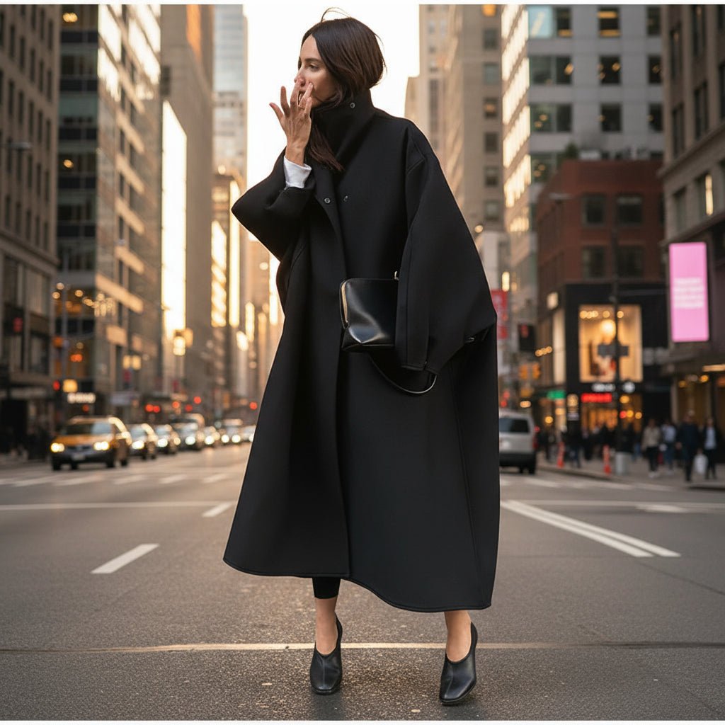 Kimono Batwing Long Trench Coat Fall Coat - GoSobiShop Boutique