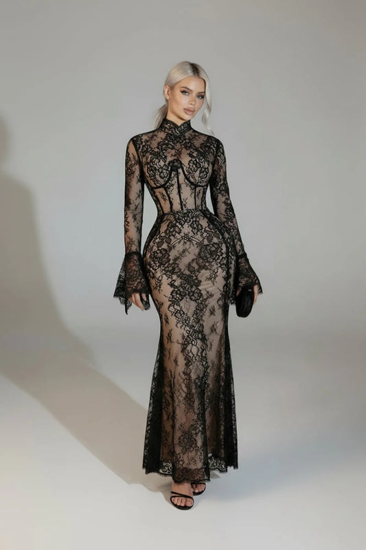 Lace Mermaid Evening Gown - GoSobiShop Boutique