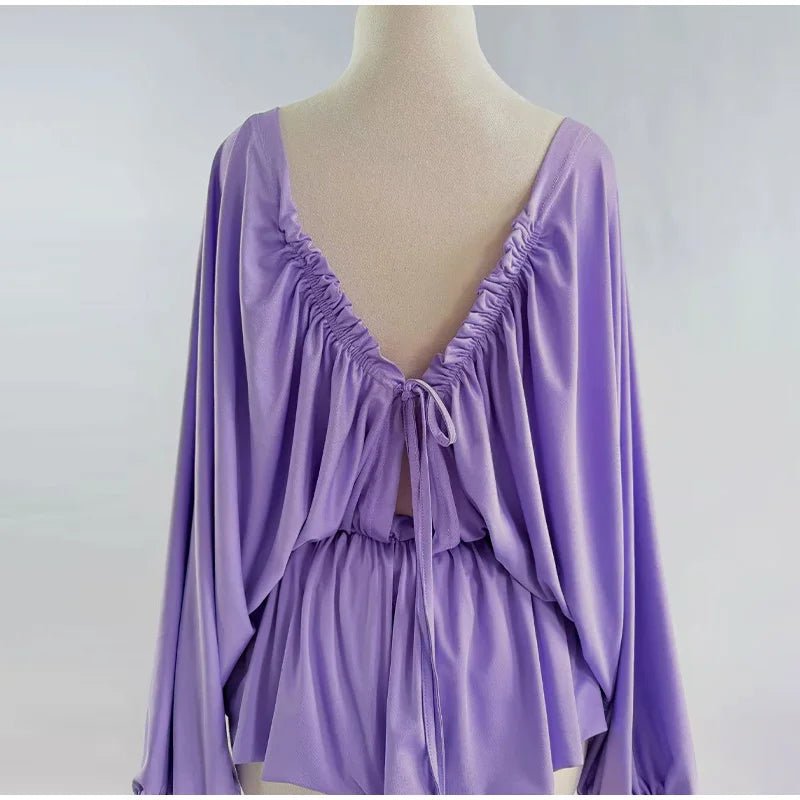 Laurie lavender backless mesh dress. - GoSobiShop Boutique