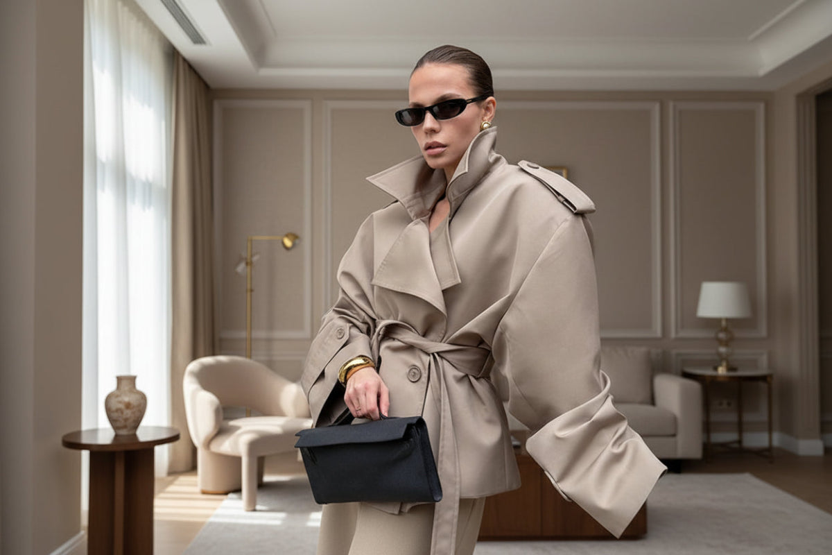 Lavisha short and long oversized trench jacket. - GoSobiShop Boutique