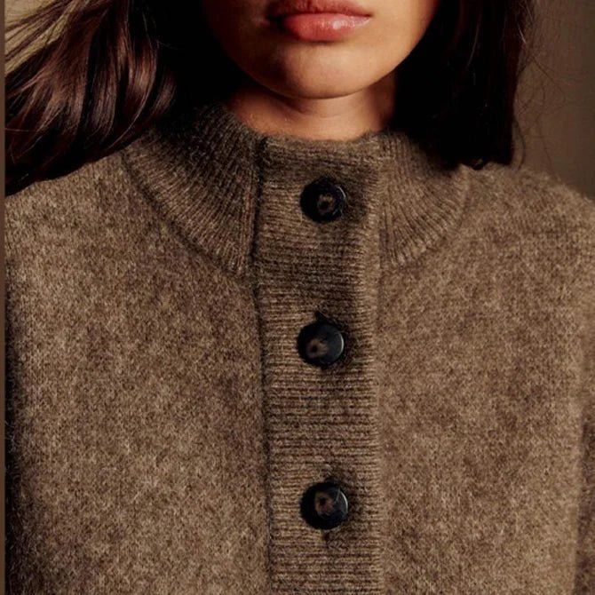 Lissa blend knit buttoned cardigan jacket - GoSobiShop Boutique