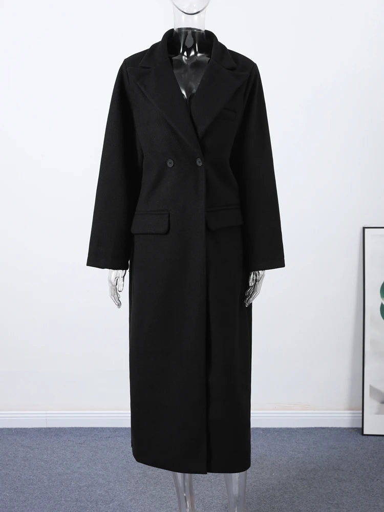 Long loose veta Long wool coat. - GoSobiShop Boutique