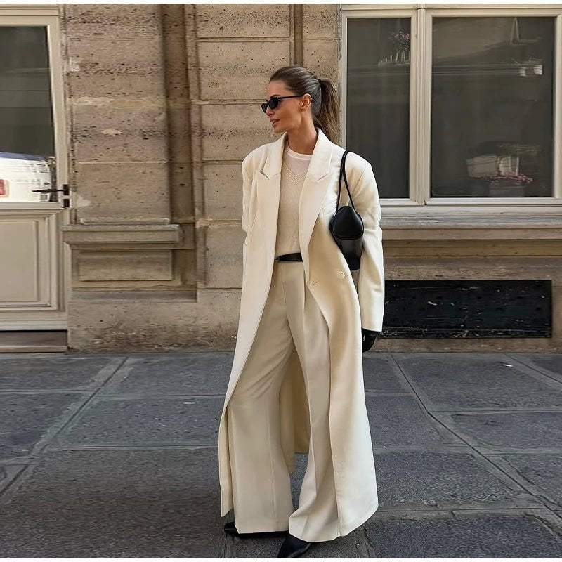 Long loose veta Long wool coat. - GoSobiShop Boutique