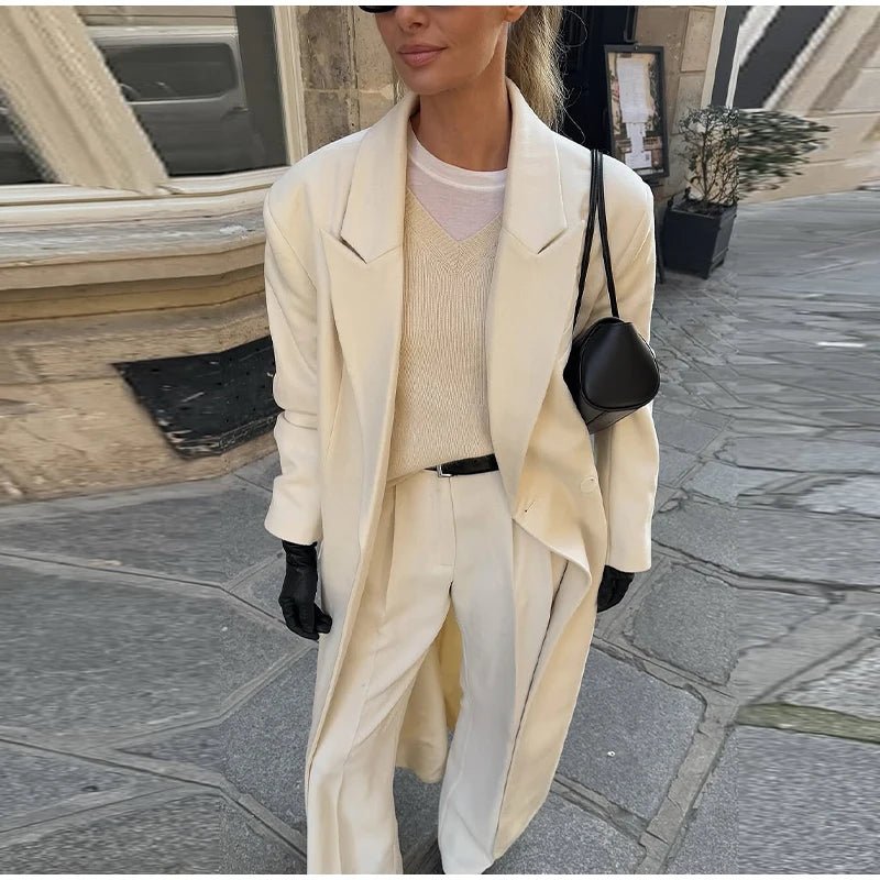 Long loose veta Long wool coat. - GoSobiShop Boutique
