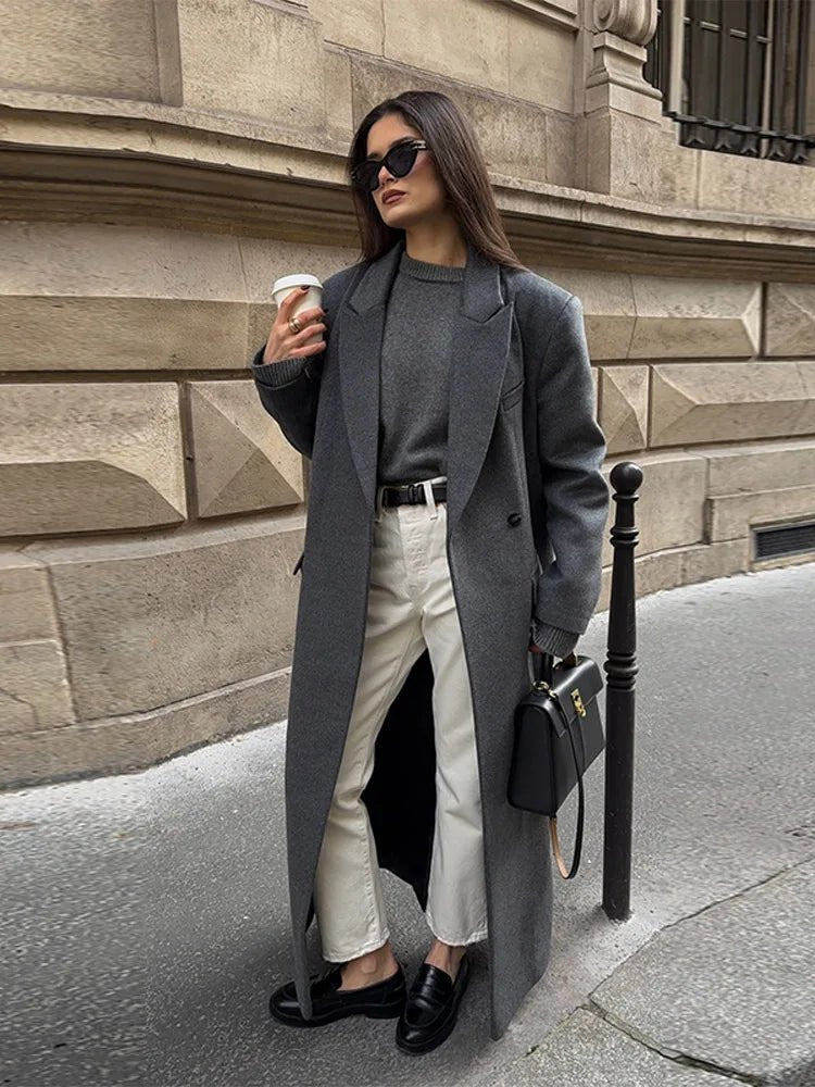 Long loose veta Long wool coat. - GoSobiShop Boutique