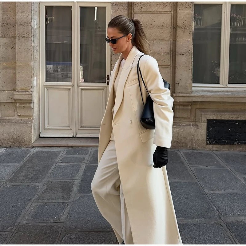 Long loose veta Long wool coat. - GoSobiShop Boutique