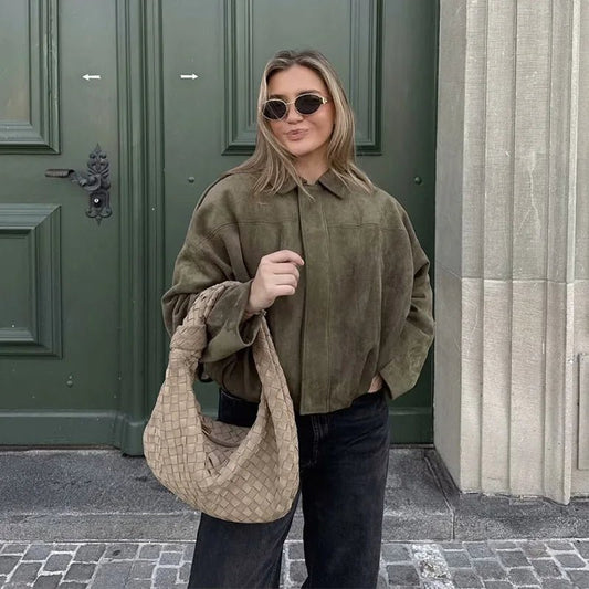 Loose sleeves chic bomber jacket. - GoSobiShop Boutique