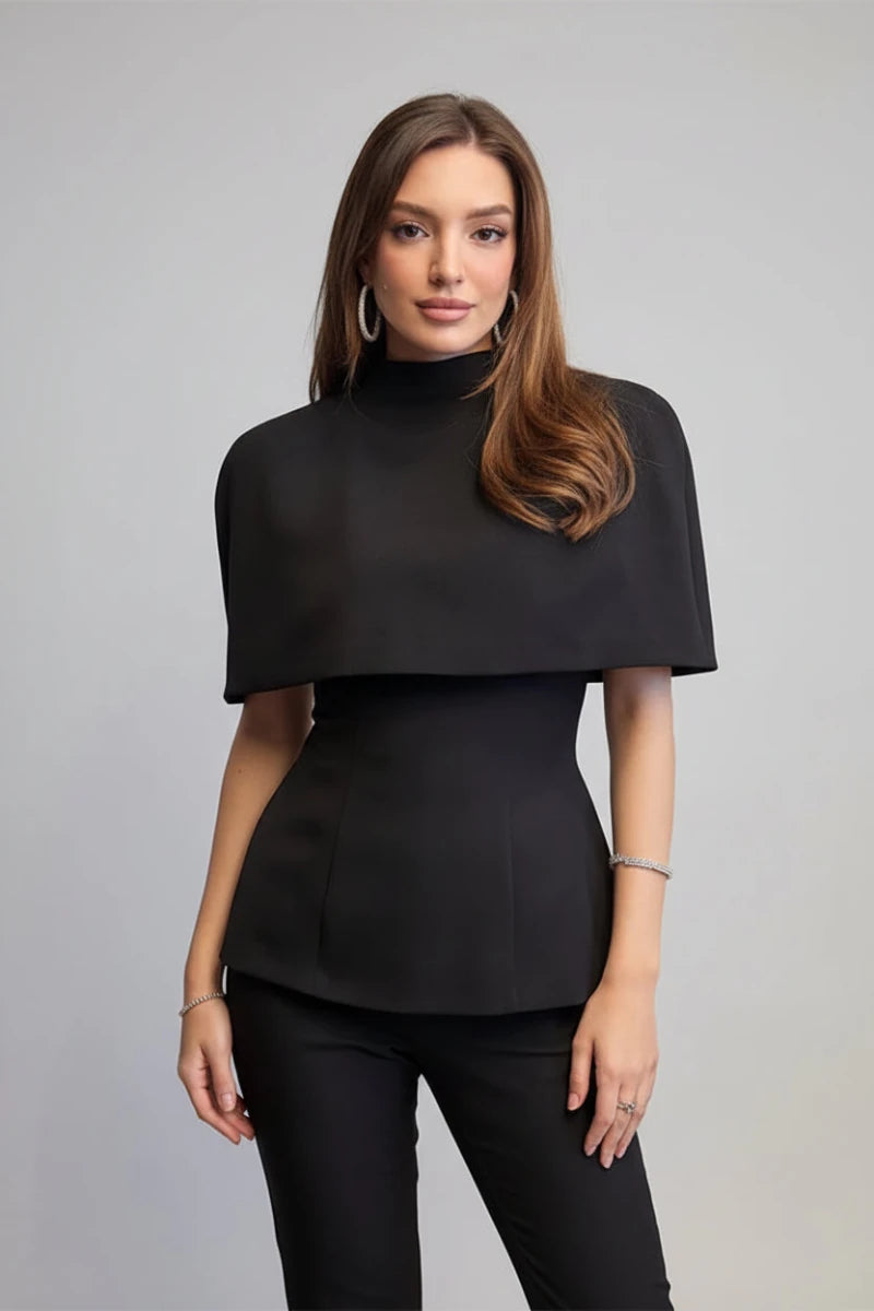 Lucy striped crop cape shrug. - GoSobiShop Boutique