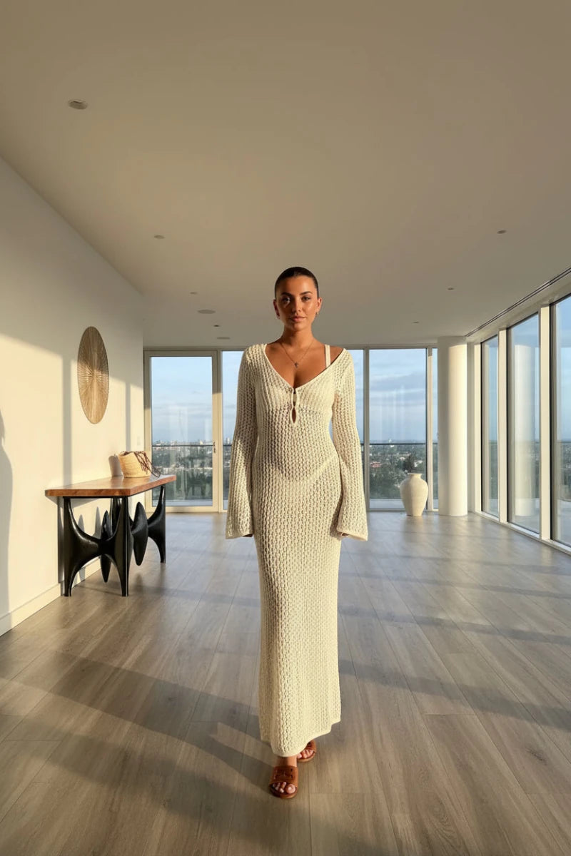Luna Crochet Beach Cover-Up Dress - GoSobiShop Boutique
